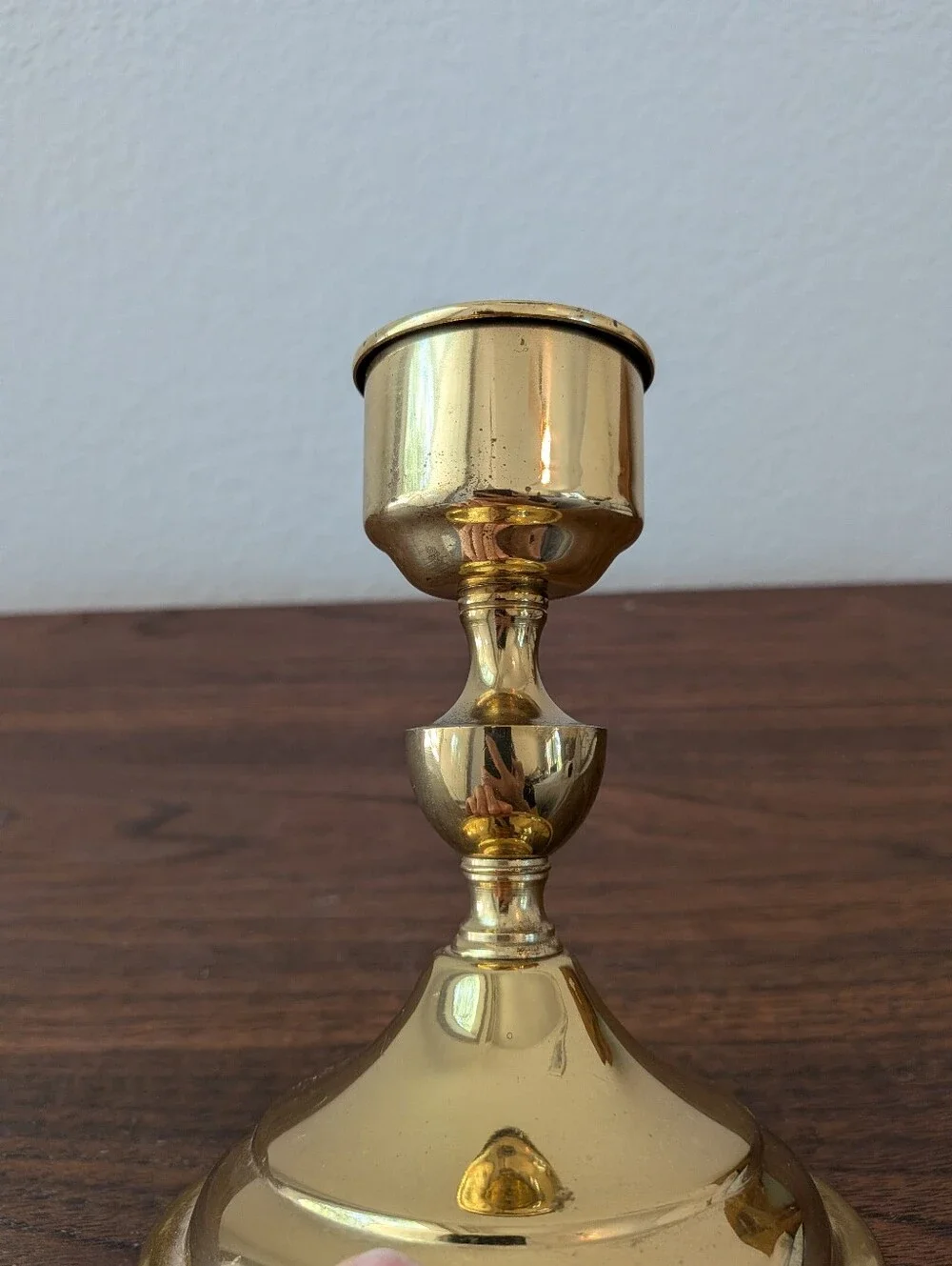 Lot Of 4 Assorted Solid Brass Taper Candlestick Holders Various Sizes Vintage